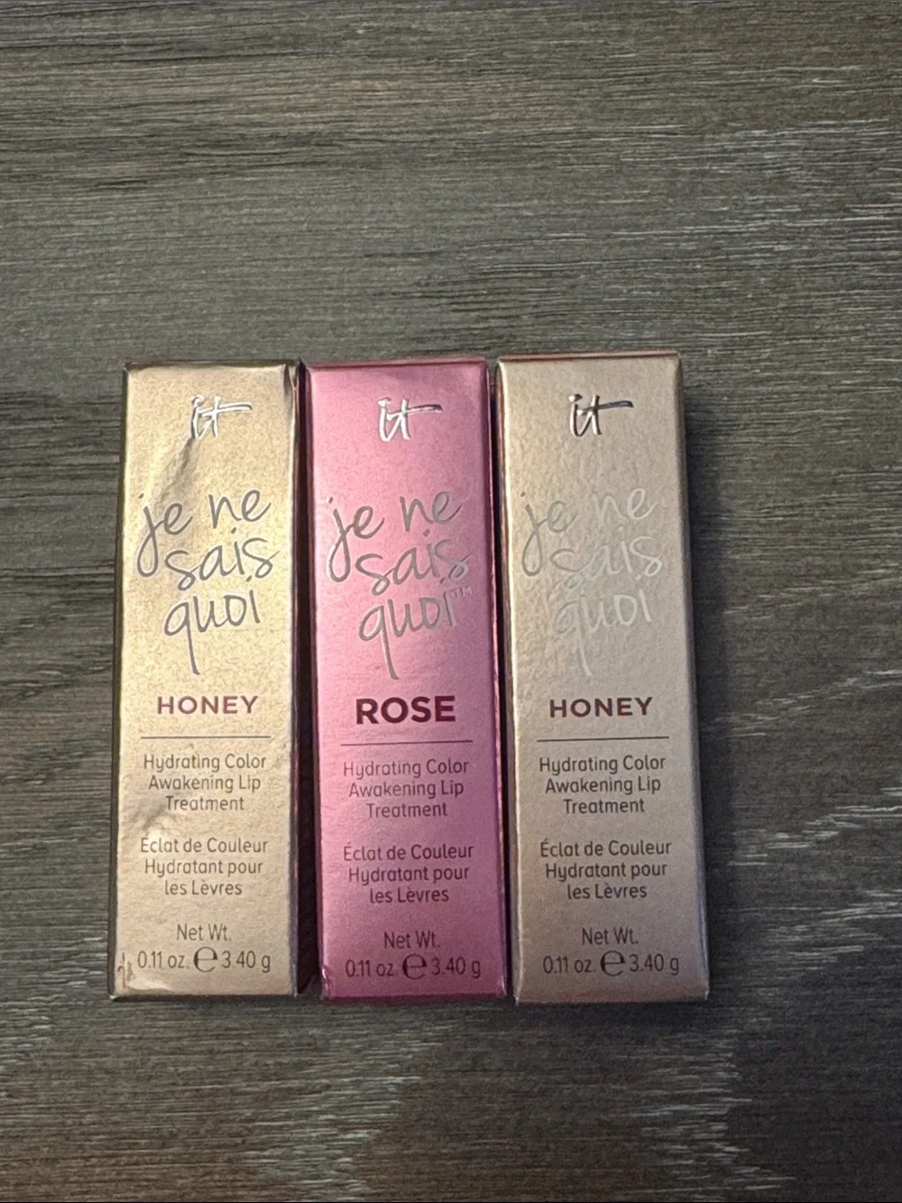 it cosmetics Je Ne Sais Quoi Hydrating Lip Treatments - Rose & 2 Honey NIB